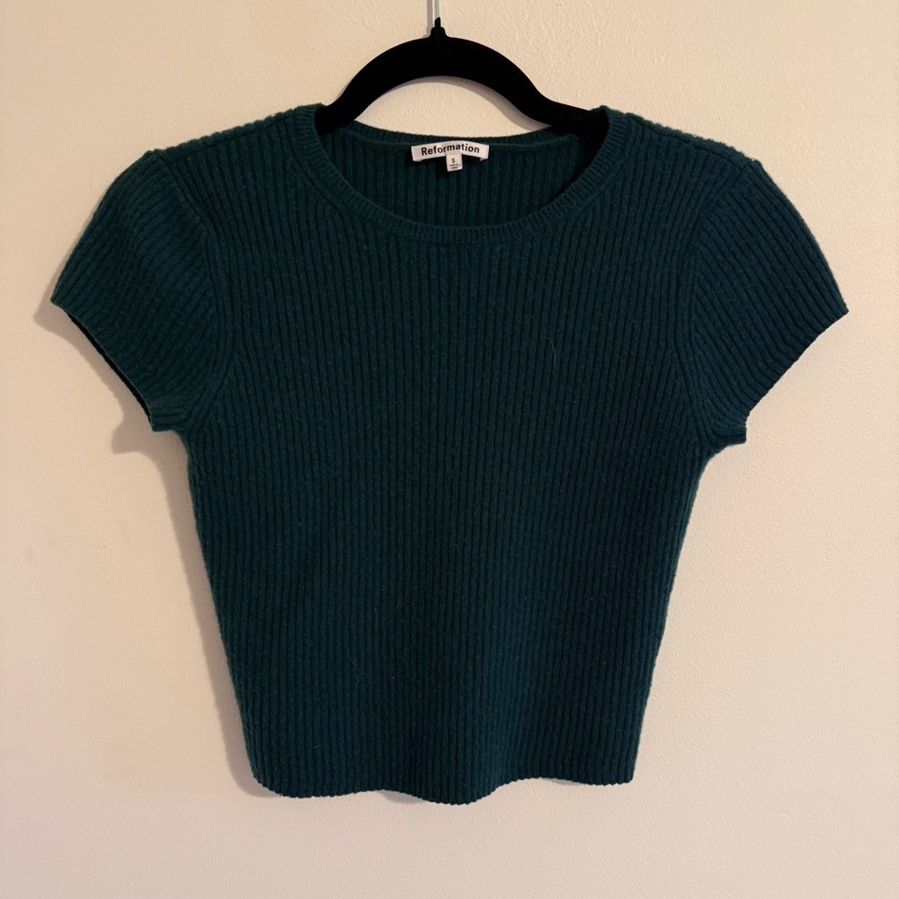 Reformation Cashmere Short Sleeve Crew
